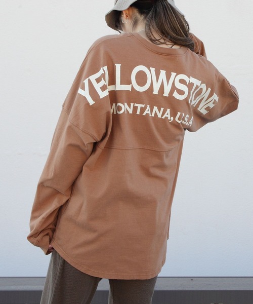THE SHINZONE(ザ シンゾーン)の「THE SHINZONE/シンゾーン イエローストーンTEE YELLOW STONE TEE(Tシャツ/カットソー・レディース・ネイビー/グリーン/キャメル・FREE)」の3枚目の写真