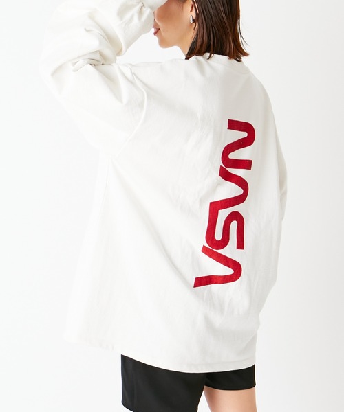 Chico（チコ）の「NASAバックロゴスウェット/ルーズスウェット（スウェット・レディース・アイボリー/グレー・FREE）」の20枚目の写真