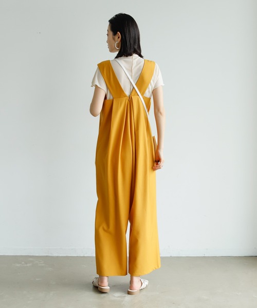 Birthday room（バースデイルーム）の「シンプルカラーコンビネゾン（つなぎ/オールインワン・レディース・ブラック/ピンク/マスタード/ライトベージュ・FREE）」の8枚目の写真