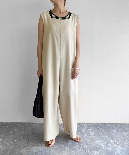 Birthday room（バースデイルーム）の「シンプルカラーコンビネゾン（つなぎ/オールインワン・レディース・ブラック/ピンク/マスタード/ライトベージュ・FREE）」の12枚目の写真