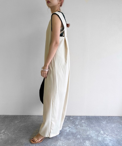 Birthday room（バースデイルーム）の「シンプルカラーコンビネゾン（つなぎ/オールインワン・レディース・ブラック/ピンク/マスタード/ライトベージュ・FREE）」の13枚目の写真