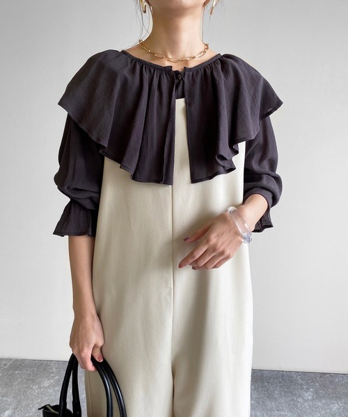 Birthday room（バースデイルーム）の「シンプルカラーコンビネゾン（つなぎ/オールインワン・レディース・ブラック/ピンク/マスタード/ライトベージュ・FREE）」の18枚目の写真