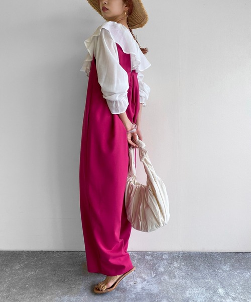 Birthday room（バースデイルーム）の「シンプルカラーコンビネゾン（つなぎ/オールインワン・レディース・ブラック/ピンク/マスタード/ライトベージュ・FREE）」の20枚目の写真