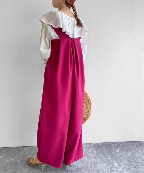 Birthday room（バースデイルーム）の「シンプルカラーコンビネゾン（つなぎ/オールインワン・レディース・ブラック/ピンク/マスタード/ライトベージュ・FREE）」の22枚目の写真