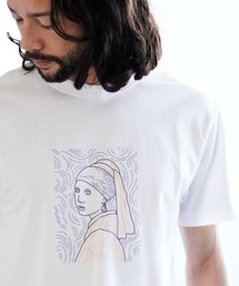mt7112- プリントT_フェルメール（真珠の耳飾りの少女） Tシャツ