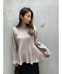 Cut Pleats Peplum TOPS