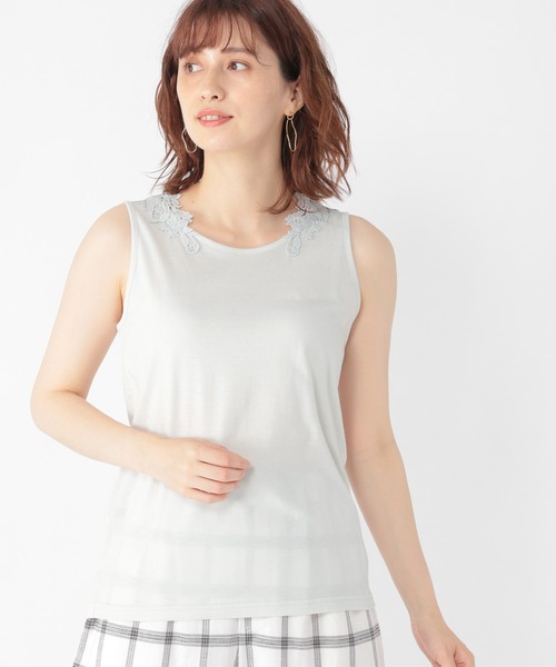 studio CLIP（スタディオクリップ）の「2WAYレースタンクトップ（タンクトップ・レディース・その他2/スモーク/その他1/オフホワイト/ライトグレー・X-LARGE/LARGE/XXX-LARGE/MEDIUM/XX-LARGE）」の3枚目の写真