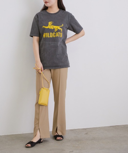 MIXTA（ミクスタ）の「【MIXTA for MADEMOISELLE】ワイルドキャットTシャツ（Tシャツ/カットソー・レディース・キナリ/ブラック/サックスブルー・FREE）」の8枚目の写真