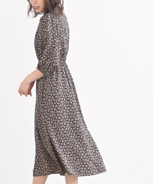 rps（アールピーエス）の「ボリューム袖開襟ワンピース（ワンピース・レディース・ブラック系その他2/ブルー/ブラック/アイボリー・M）」の12枚目の写真