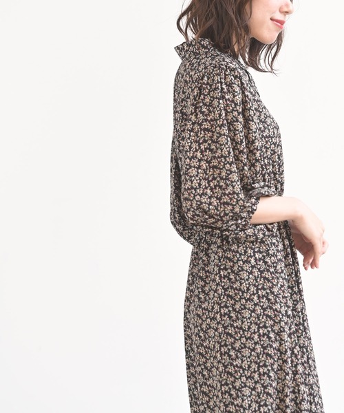 rps（アールピーエス）の「ボリューム袖開襟ワンピース（ワンピース・レディース・ブラック系その他2/ブルー/ブラック/アイボリー・M）」の5枚目の写真