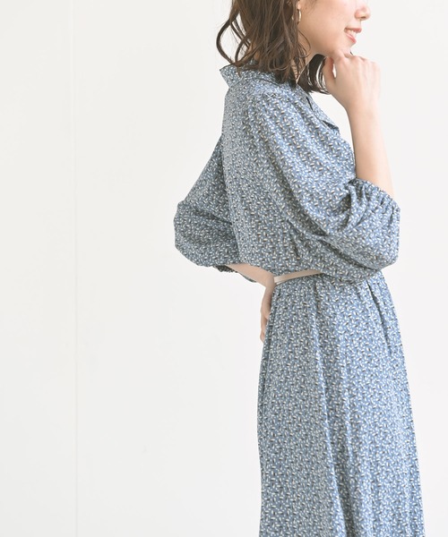 rps（アールピーエス）の「ボリューム袖開襟ワンピース（ワンピース・レディース・ブラック系その他2/ブルー/ブラック/アイボリー・M）」の18枚目の写真