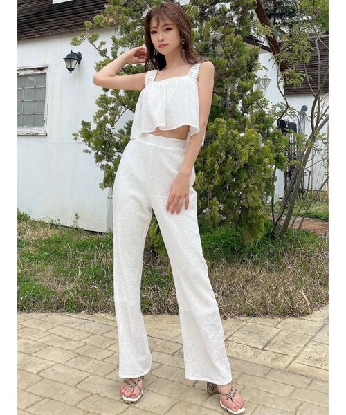 RESEXXY（リゼクシー）の「シャーリングパンツ【セットアップ着用可能】（その他パンツ・レディース・ホワイト/ブラック/ベージュ・FREE）」の13枚目の写真