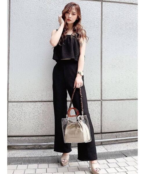 RESEXXY（リゼクシー）の「シャーリングパンツ【セットアップ着用可能】（その他パンツ・レディース・ホワイト/ブラック/ベージュ・FREE）」の22枚目の写真