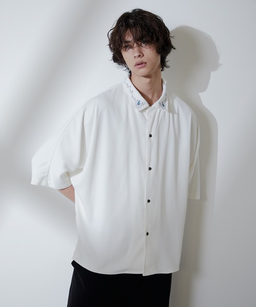 n*o様 クルーレ　セミドルマンドロストデザインシャツ　シャツ crewre online shop / セミドルマンドロストデザインシャツ
