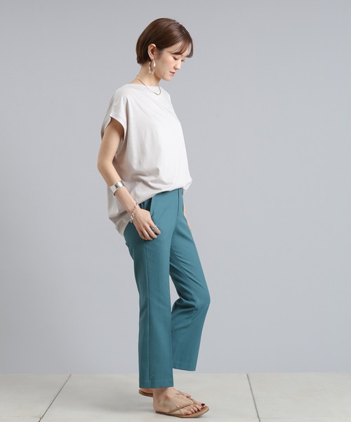 DouDou（ドゥドゥ）の「ワイドビッグT（Tシャツ/カットソー・レディース・オフホワイト/チャコールグレー/グレイッシュベージュ/ピンク・FREE）」の7枚目の写真