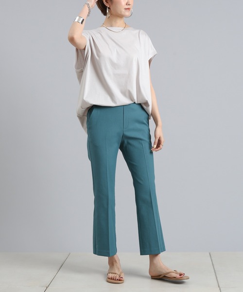 DouDou（ドゥドゥ）の「ワイドビッグT（Tシャツ/カットソー・レディース・オフホワイト/チャコールグレー/グレイッシュベージュ/ピンク・FREE）」の11枚目の写真