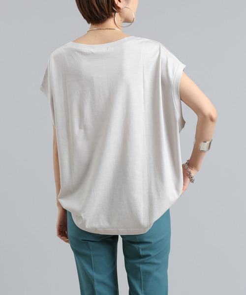 DouDou（ドゥドゥ）の「ワイドビッグT（Tシャツ/カットソー・レディース・オフホワイト/チャコールグレー/グレイッシュベージュ/ピンク・FREE）」の14枚目の写真