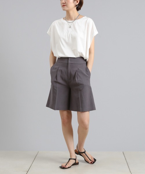 DouDou（ドゥドゥ）の「ワイドビッグT（Tシャツ/カットソー・レディース・オフホワイト/チャコールグレー/グレイッシュベージュ/ピンク・FREE）」の16枚目の写真