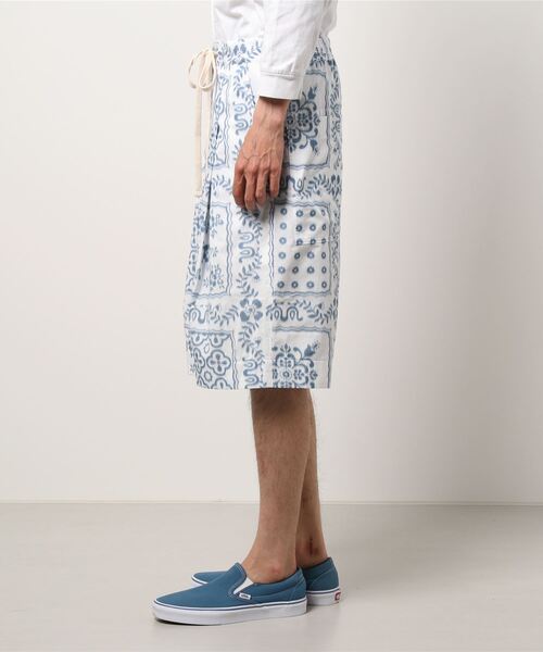 SHINYAKOZUKA（シンヤコヅカ）の「【SHINYA KOZUKA / シンヤコヅカ】21SS SUMMER SHORTS WITH RAYN SPOONER(サマーショーツ)（その他パンツ・メンズ・ホワイト/グリーン・SMALL/MEDIUM）」の3枚目の写真