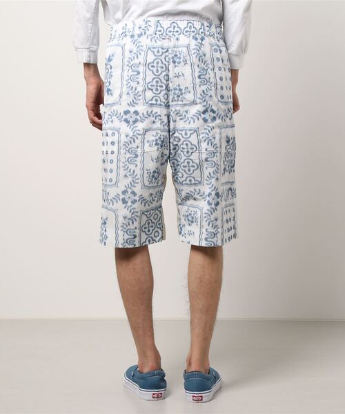 SHINYAKOZUKA（シンヤコヅカ）の「【SHINYA KOZUKA / シンヤコヅカ】21SS SUMMER SHORTS WITH RAYN SPOONER(サマーショーツ)（その他パンツ・メンズ・ホワイト/グリーン・SMALL/MEDIUM）」の4枚目の写真