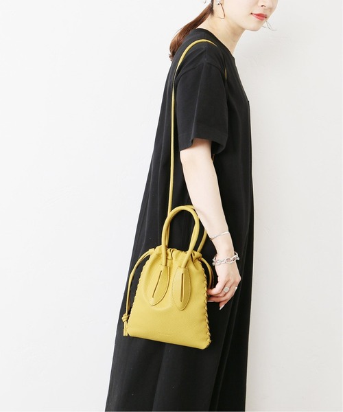 ADD CULUMN（アドカラム）の「■■■【ADD CULUMN/アドカラム】FAKE LEATHERMINI BAG：ショルダーバッグ（ショルダーバッグ・レディース・ブラック/アイボリー/イエロー/シルバー・FREE）」の9枚目の写真