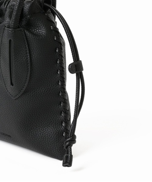 ADD CULUMN（アドカラム）の「■■■【ADD CULUMN/アドカラム】FAKE LEATHERMINI BAG：ショルダーバッグ（ショルダーバッグ・レディース・ブラック/アイボリー/イエロー/シルバー・FREE）」の5枚目の写真