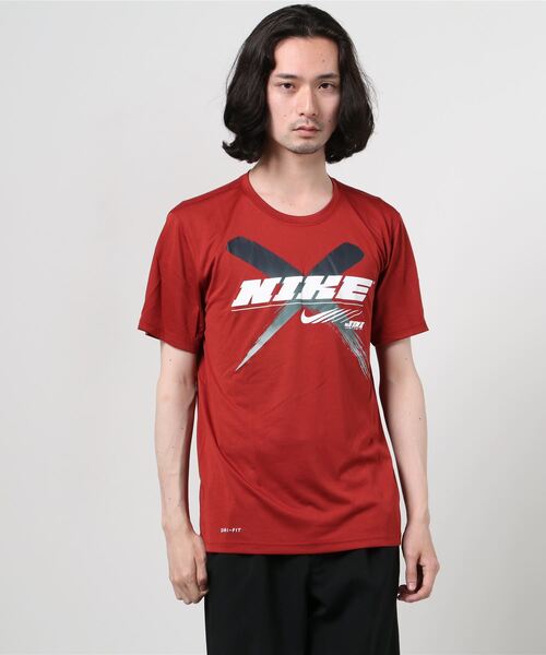 NIKE（ナイキ）の「ナイキ NIKE 半袖機能Tシャツ ナイキ DRI-FIT レッグ PX 2 SU21 S/S Tシャツ（Tシャツ/カットソー・メンズ・レッド/ブラック/グリーン・S/3L/LL/M/L）」の3枚目の写真
