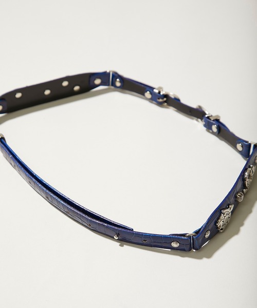 TOGApulla レザーベルト TOGA PULLA/METAL BUCKLE LEATHER BELT (BLACK)