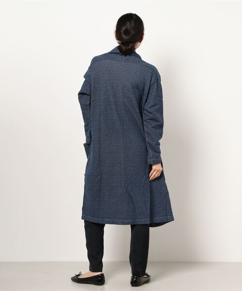 Plantation（プランテーション）の「(N)デニムインレイ / コート / L-line（チェスターコート・レディース・ネイビー・02）」の4枚目の写真