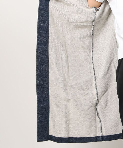 Plantation（プランテーション）の「(N)デニムインレイ / コート / L-line（チェスターコート・レディース・ネイビー・02）」の3枚目の写真