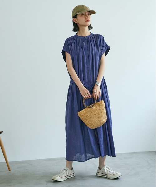 インド綿コットンボイルフレンチスリーブシャツワンピース シャツワンピース Angie アンジー のファッション通販 Zozotown