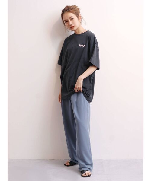 Ungrid（アングリッド）の「【10周年限定】UngridバッグロゴデザインTee（Tシャツ/カットソー・レディース・ブルー/チャコールグレー/オフホワイト・FREE）」の7枚目の写真