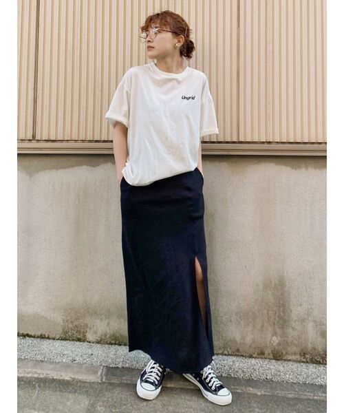 Ungrid（アングリッド）の「【10周年限定】UngridバッグロゴデザインTee（Tシャツ/カットソー・レディース・ブルー/チャコールグレー/オフホワイト・FREE）」の17枚目の写真