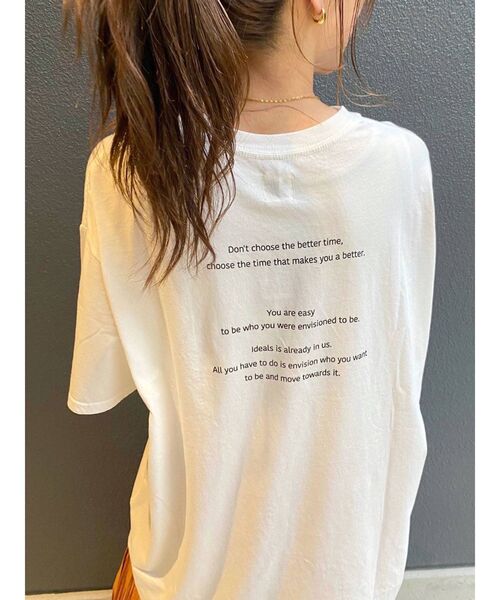 Ungrid（アングリッド）の「【10周年限定】UngridバッグロゴデザインTee（Tシャツ/カットソー・レディース・ブルー/チャコールグレー/オフホワイト・FREE）」の21枚目の写真