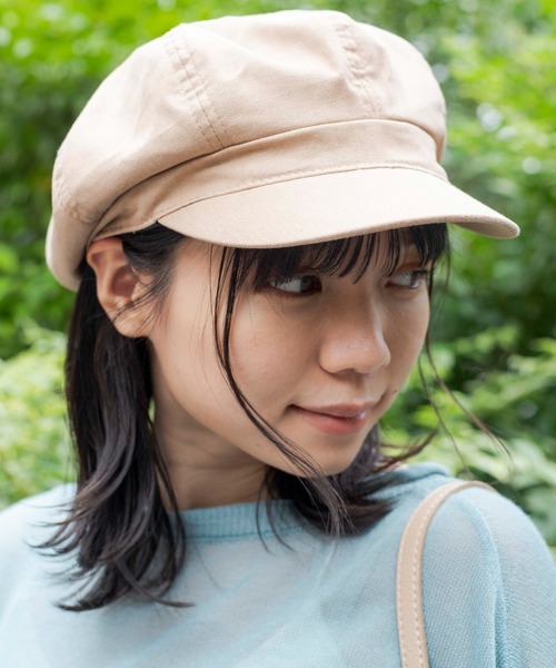 WEGO（ウィゴー）の「WEGO/リネンボリュームキャスケット（キャスケット・レディース・ブラック/ベージュ/キナリ/ブラウン・FREE）」の4枚目の写真