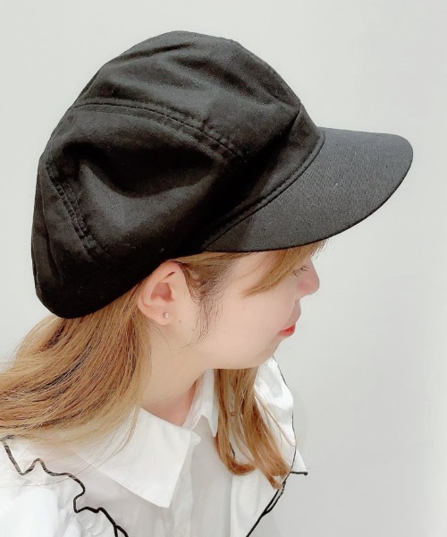 WEGO（ウィゴー）の「WEGO/リネンボリュームキャスケット（キャスケット・レディース・ブラック/ベージュ/キナリ/ブラウン・FREE）」の2枚目の写真