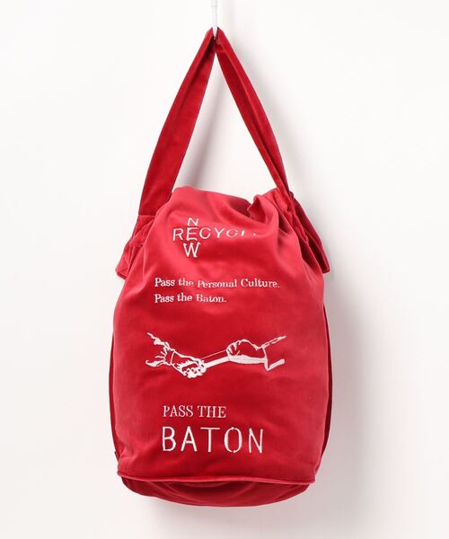 SALON adam et rope'(サロン アダム エ ロペ)の「Bucket tote bag/RILIEVO100【PASS THE BATON】(トートバッグ・レディース・レッド/ピンク系その他/ベージュ・FREE)」の1枚目の写真