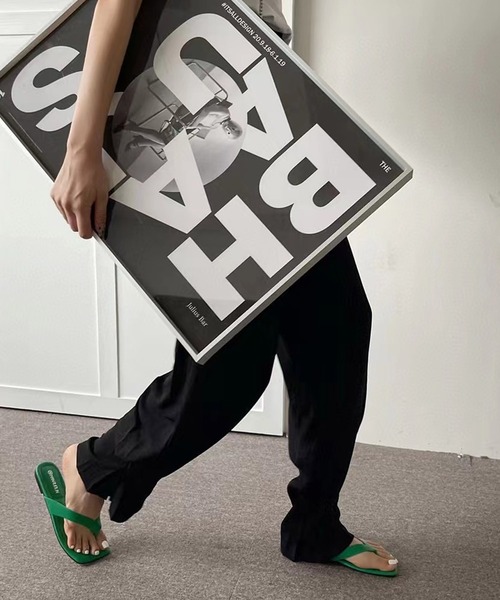 SMILE ORCHID（スマイルオーキッド）の「スクエアトゥトングサンダル（サンダル・レディース・ホワイト/ブラック/グリーン/レオパード/パイソン・38/39/37）」の8枚目の写真