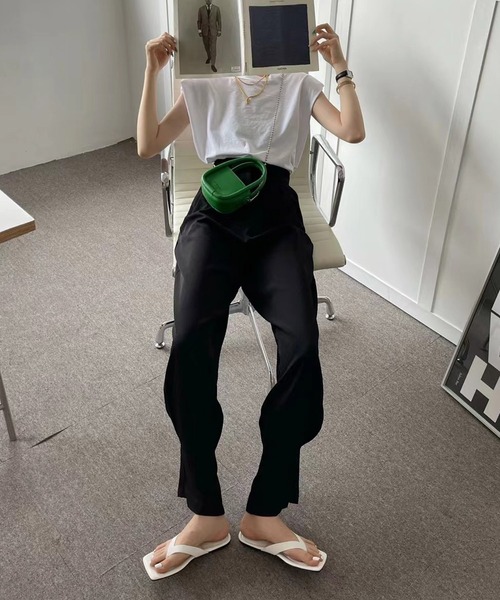 SMILE ORCHID（スマイルオーキッド）の「スクエアトゥトングサンダル（サンダル・レディース・ホワイト/ブラック/グリーン/レオパード/パイソン・38/39/37）」の16枚目の写真