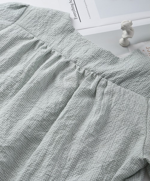 MAISON DE THERESE(メゾン ド テレーズ)の「ブラウス(シャツ/ブラウス・レディース・グリーン/ブラック・M/S)」の3枚目の写真