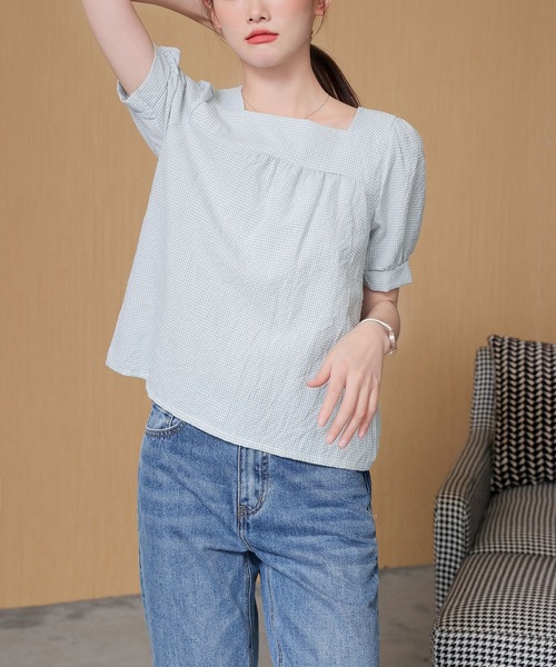 MAISON DE THERESE(メゾン ド テレーズ)の「ブラウス(シャツ/ブラウス・レディース・グリーン/ブラック・M/S)」の15枚目の写真