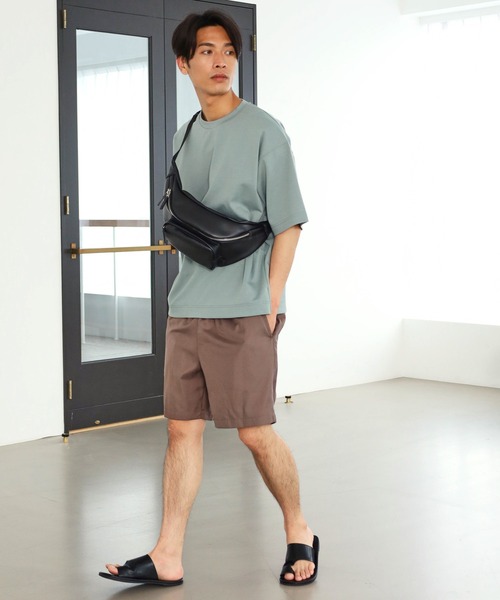 LAKOLE（ラコレ）の「フロントポケットフェイクレザーボディバッグ / 952109（ボディバッグ/ウエストポーチ・メンズ・ブラウン系その他/ブラック・FREE）」の22枚目の写真