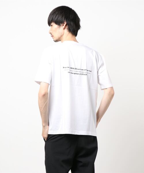 NICOLE CLUB FOR MEN（ニコルクラブフォーメン）の「ダブルシルケットロゴプリントT（Tシャツ/カットソー・メンズ・ホワイト系その他/ホワイト系その他2/ブラック系その他/ブラック系その他2・MEDIUM/LARGE/X-LARGE/XX-LARGE）」の11枚目の写真