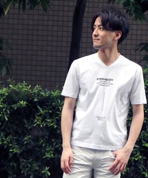 NICOLE CLUB FOR MEN | ダブルシルケットロゴプリントT(Tシャツ/カットソー)