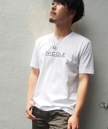 NICOLE CLUB FOR MEN | ダブルシルケットロゴプリントT(Tシャツ/カットソー)