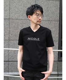 NICOLE CLUB FOR MEN | ダブルシルケットロゴプリントT(Tシャツ/カットソー)