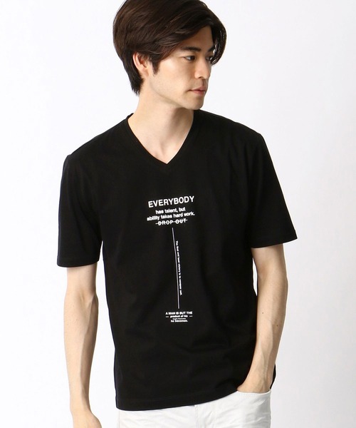 NICOLE CLUB FOR MEN（ニコルクラブフォーメン）の「ダブルシルケットロゴプリントT（Tシャツ/カットソー・メンズ・ホワイト系その他/ホワイト系その他2/ブラック系その他/ブラック系その他2・MEDIUM/LARGE/X-LARGE/XX-LARGE）」の16枚目の写真