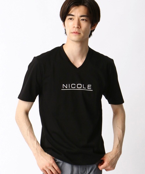 NICOLE CLUB FOR MEN（ニコルクラブフォーメン）の「ダブルシルケットロゴプリントT（Tシャツ/カットソー・メンズ・ホワイト系その他/ホワイト系その他2/ブラック系その他/ブラック系その他2・MEDIUM/LARGE/X-LARGE/XX-LARGE）」の18枚目の写真