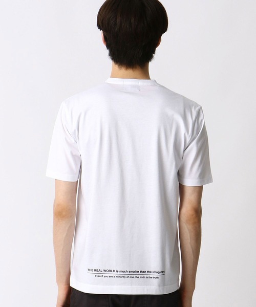 NICOLE CLUB FOR MEN（ニコルクラブフォーメン）の「ダブルシルケットロゴプリントT（Tシャツ/カットソー・メンズ・ホワイト系その他/ホワイト系その他2/ブラック系その他/ブラック系その他2・MEDIUM/LARGE/X-LARGE/XX-LARGE）」の19枚目の写真