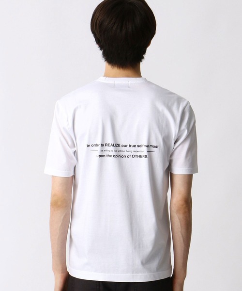 NICOLE CLUB FOR MEN（ニコルクラブフォーメン）の「ダブルシルケットロゴプリントT（Tシャツ/カットソー・メンズ・ホワイト系その他/ホワイト系その他2/ブラック系その他/ブラック系その他2・MEDIUM/LARGE/X-LARGE/XX-LARGE）」の21枚目の写真